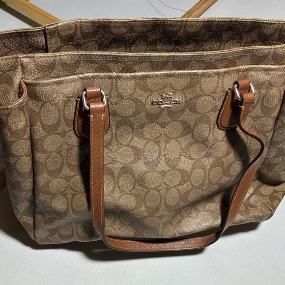 Coach Tan Signature Tote Bag - Picture 1 of 9